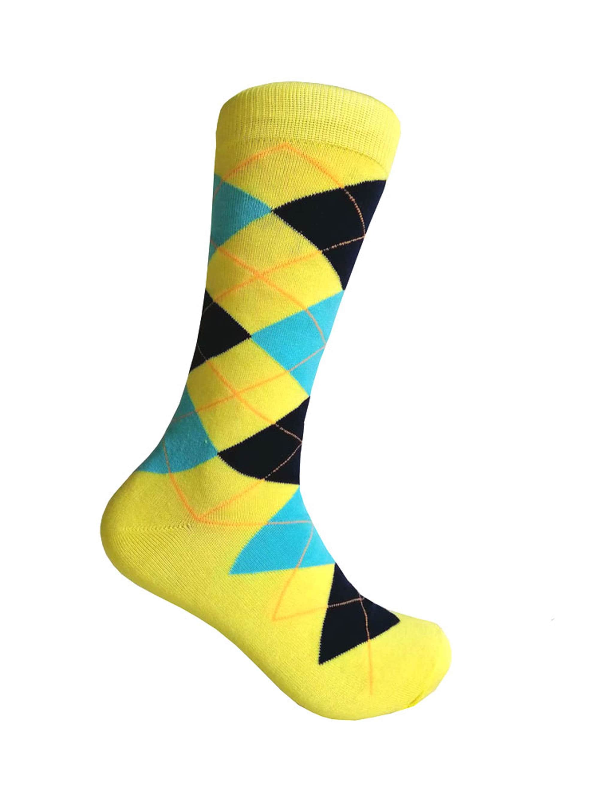 blue and yellow dress socks Men's Royal Blue and Golden Yellow Striped Socks TieMart