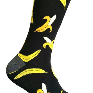 Men's Novelty Banana Pattern Men's Dress Socks