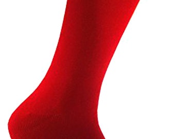 Men's Red Solid Color Dress Socks