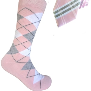 Bunte karierte Krawatte und Argyle Socken Set für Männer in Multi-Gelegenheit