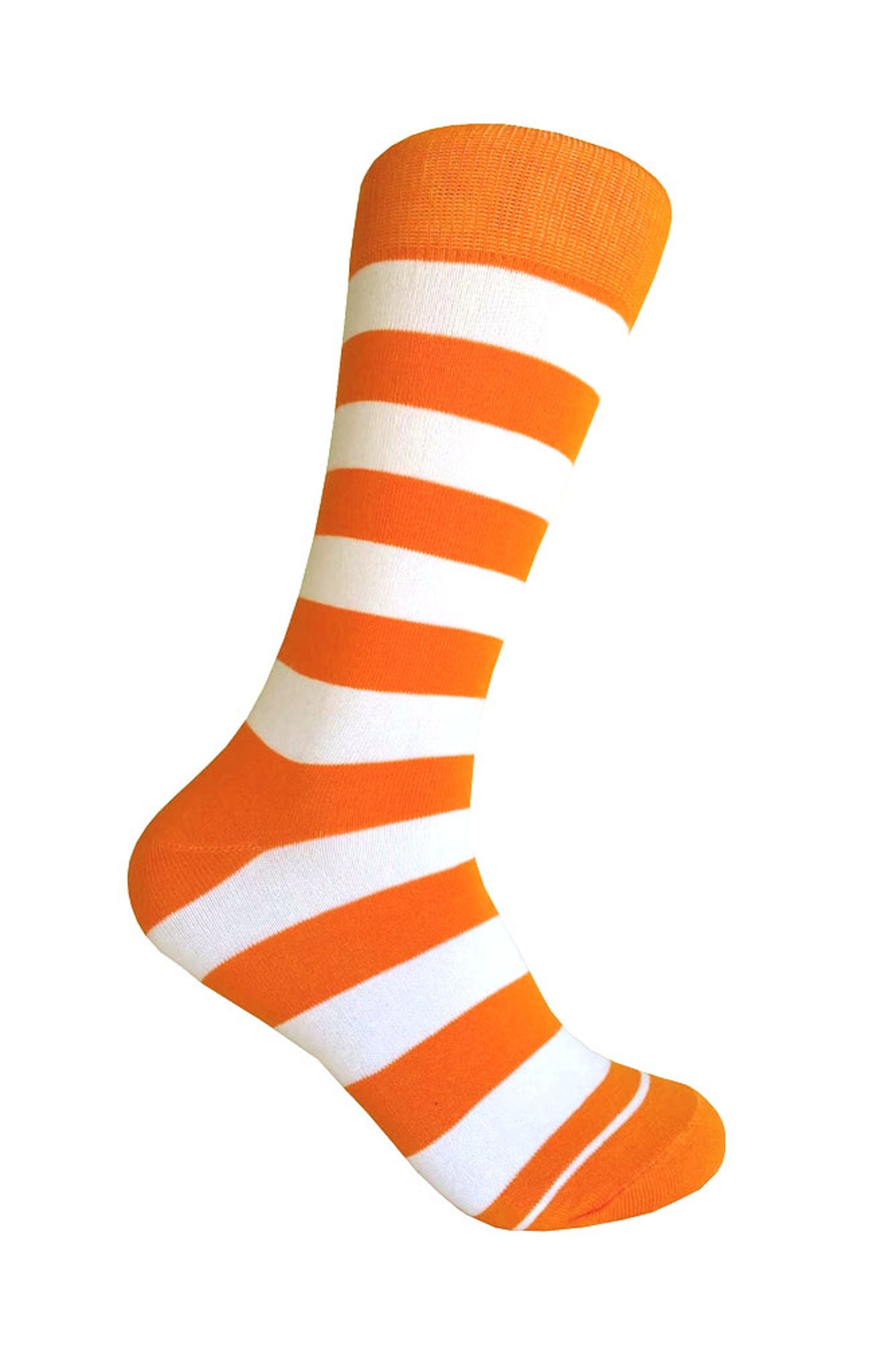 Men's Orange with White Color Stripes Socks Etsy