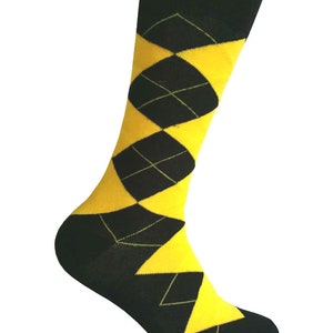 Mens Black and Gold Dress Socks - Etsy