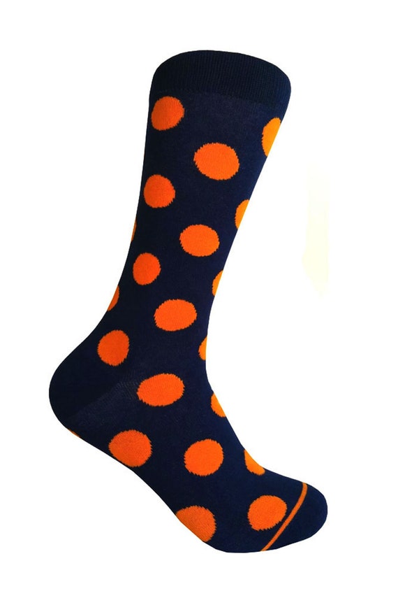 Navy polka dot dress socks outlet