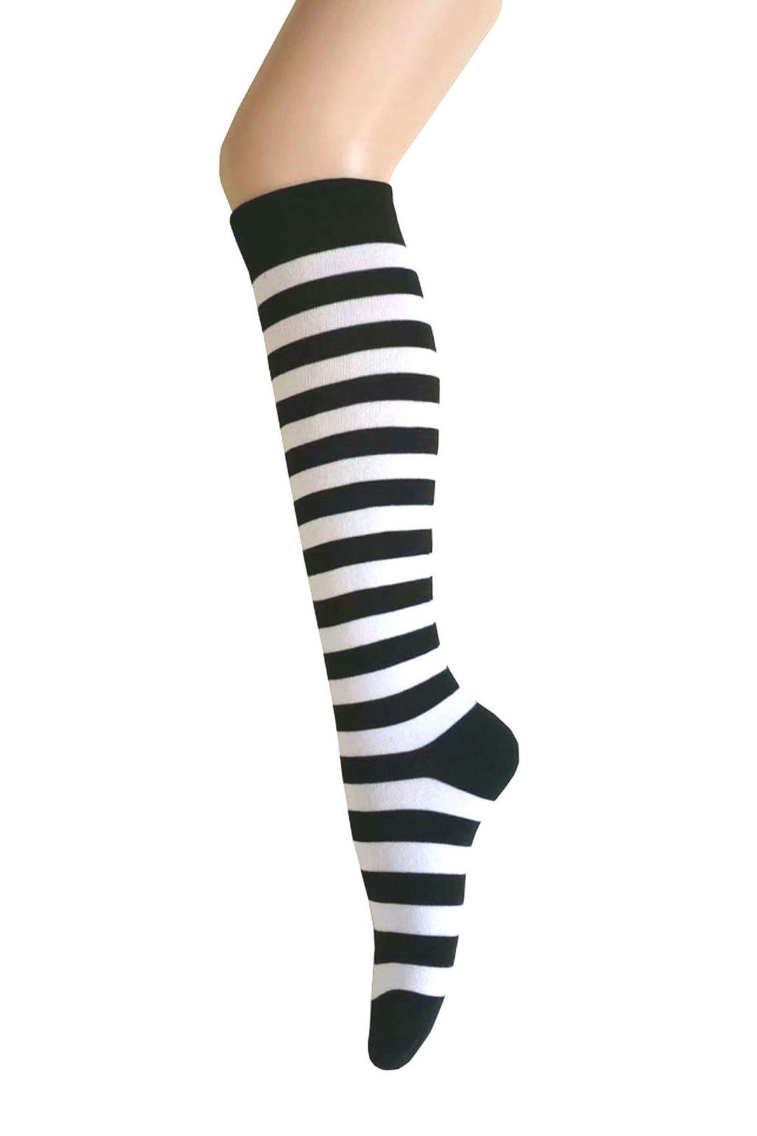 Women and Girls Multi-colors Knee High Zebra Stripes Halloween Costume ...