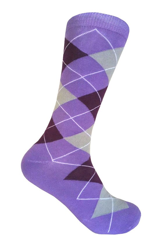 fitted lace wedding dress Purple Argyle Ring Bearer Socks for Toddlers and Kids – Groomsman Gear main image 0