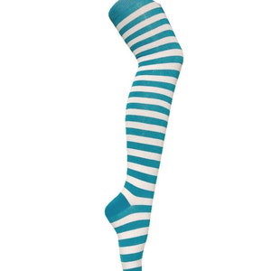 Girl/Women Various Color Zebra Stripes Over Knee Thigh High Socks