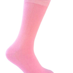 Men&#39;s Pink Color Dress Socks