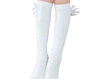 3-6 años niñas de color sólido hasta la rodilla con cinta De lazo Vestido Calcetines