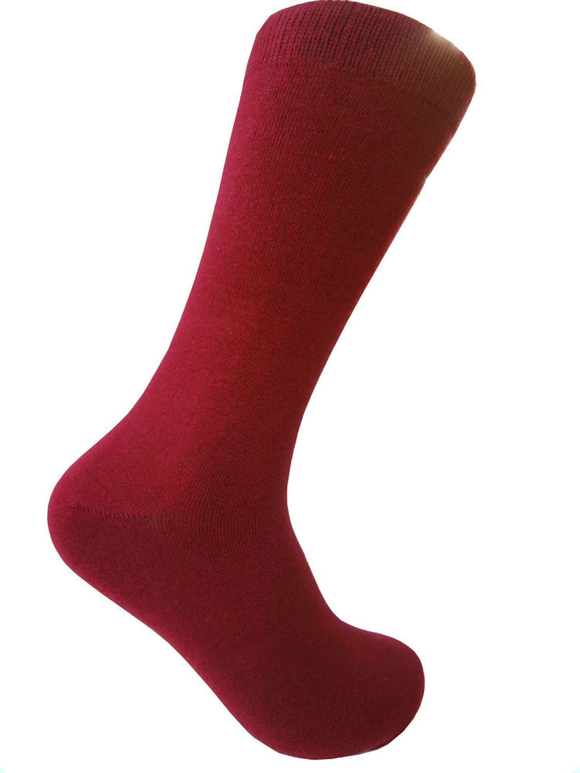 blue dress for baby girl Burgundy Solid Ribbed Fine Merino Wool Sock Linked Toe Mid-Calf main image 1