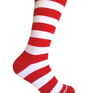 Novelty Various Colors Men&#39;s Halloween Costumes Stripes Mid-Calf  Dress Socks