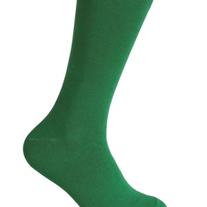 Men&#39;s Irish Green Solid Color St Patrick&#39;s Day Dress Socks