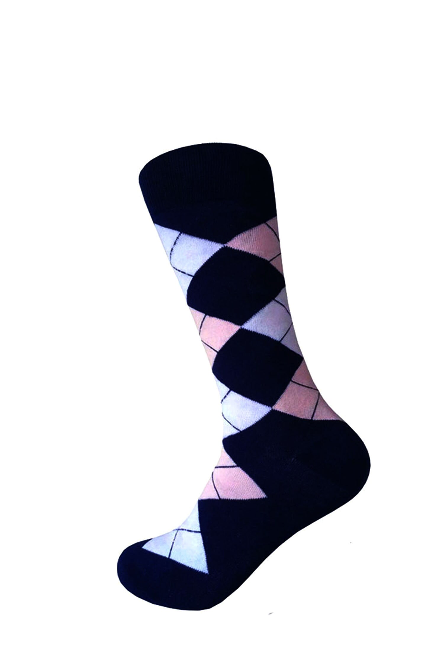 Junior Ring Bear Boy's Navy with White and Soft Pink Color Argyle…