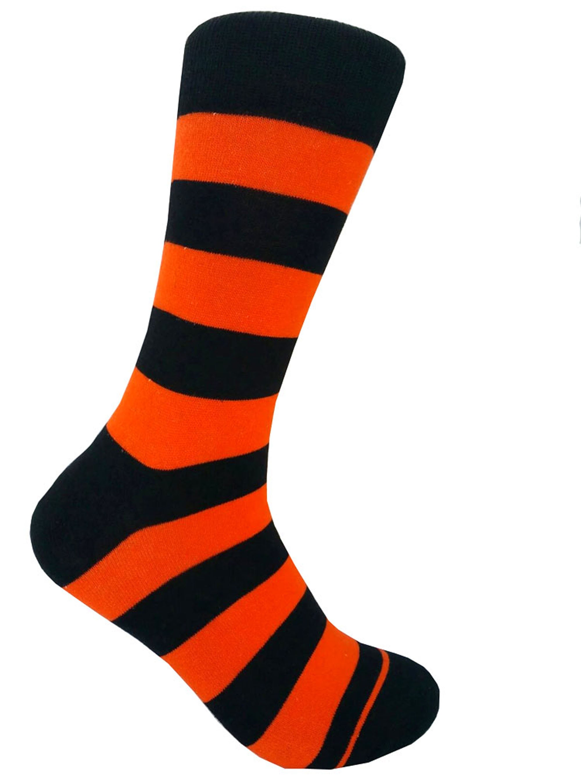 Novelty Men's Black With Multi-colors Stripes Mid-calf - Etsy