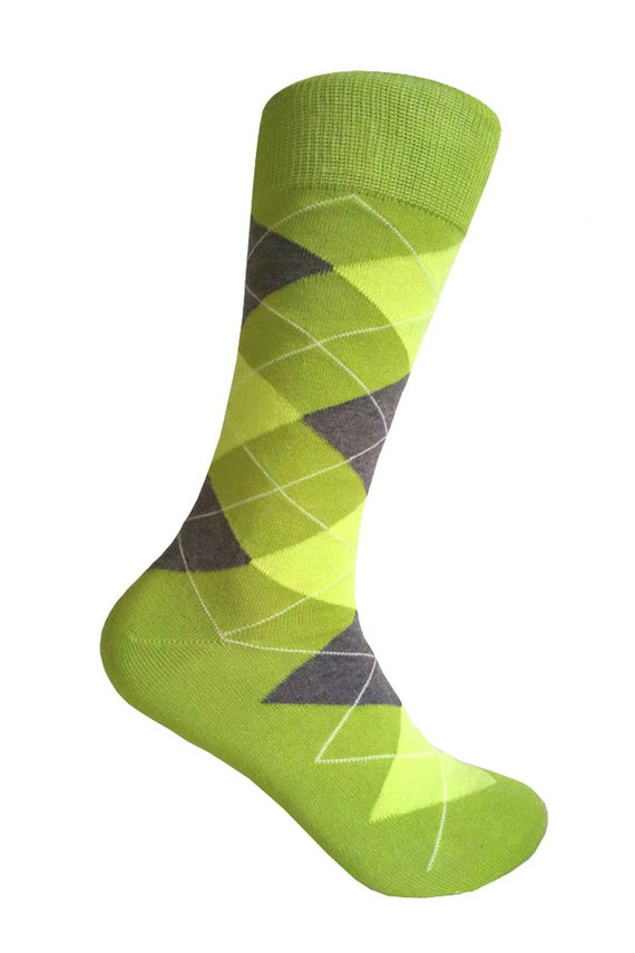 yellow and grey dress socks Striped Cotton Over the Calf Dress Socks, Light Compression Socks Classic (US 7-11)