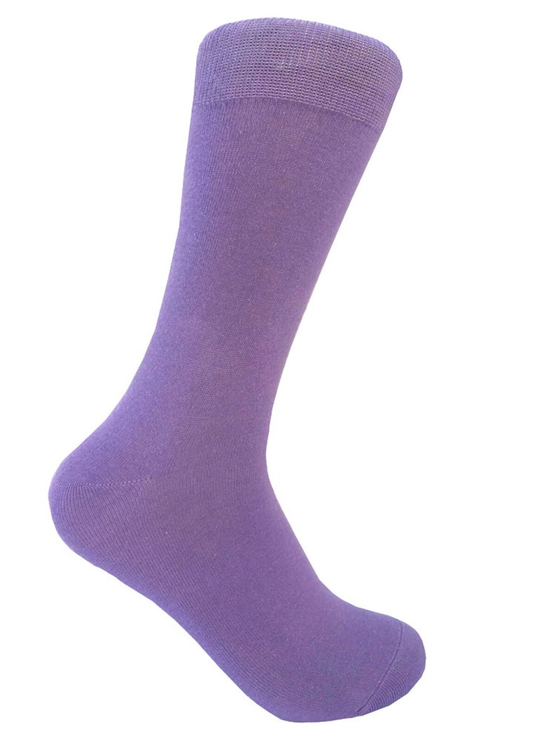Purple fashion accessories - Men's Lavender Solid Color Dress Socks