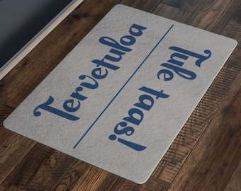 Tervetuloa (Welcome) Finnish Doormat | Tule Taas (Come Again!)