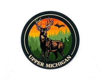 Buck Antlers Sticker/Magnet, Upper Michigan, Yooper Wildlife Gift