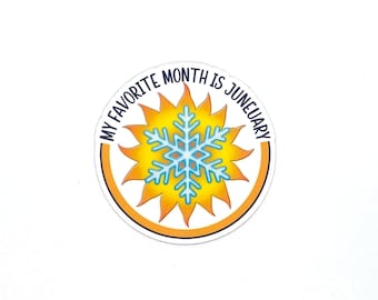 Michigan Winter/Summer Sticker/Magnet, U.P. Seasons, June/January