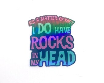 Rock Sticker, Rockhound Gift, Agate Gift, Rock Lover Gifts, Rocks in Head