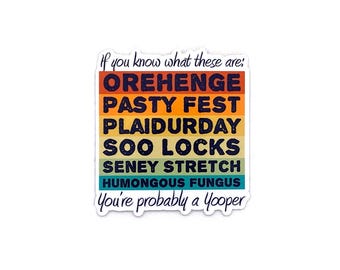 Yooper Sticker/Magnet, Orehenge Pasty Fest Plaidurday Soo Locks Seney Stretch Humongous Fungus