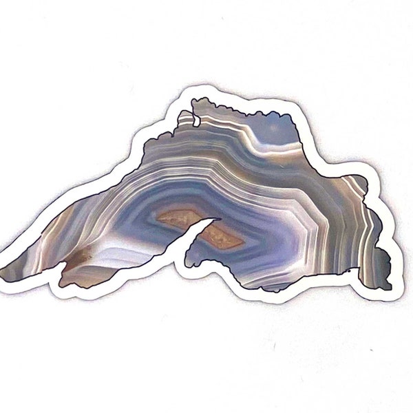 Lake Superior Agate Sticker, Rockhound Gift, Agate Gift, Rock Lover Gifts, Rock Picking Decal