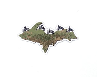 ATV Sticker/Magnet, Yooper 4 Wheeler Trails, Upper Michigan Sports