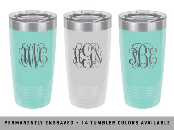 VINE MONOGRAM TUMBLERS | Monogram Bachelorette Tumbler | Vine Monogram Coffee Tumbler | Monogrammed Gifts | Monogram Bridal Party Favors