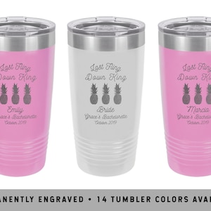 CHARLESTON PINEAPPLE TUMBLER | Charleston Bachelorette Party | Charleston Bachelorette Favor | Pineapple Bachelorette | Pineapple Tumblers
