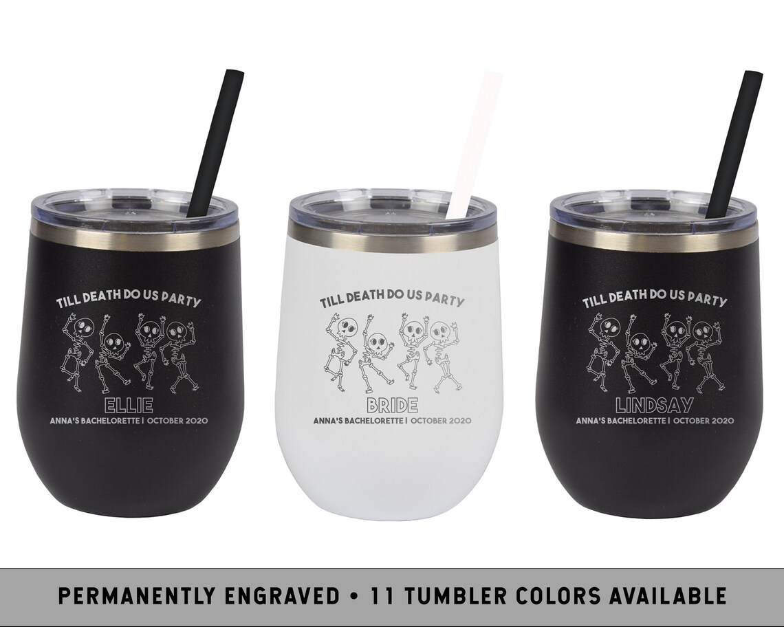 SKELETON WINE TUMBLERS Halloween Wine Tumblers Cute Etsy