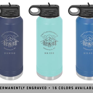 MOUNTAIN TRAILBLAZER Water Bottle | Custom Camping Water Bottle | Water Bottle with Straw | Personalized Sports Bottle | Camp Water Bottle