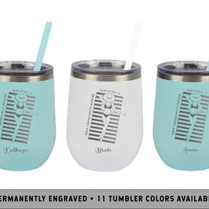 BEACH BACHELORETTE TUMBLER | Beach Vacation Wine Tumbler| Beach Bridal Party | Pool Party Bachelorette Favors | Girls Beach Vacation Cups