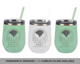 SUPER DOPE Wine TUMBLER | Dope Bachelorette Party Cups | Stoner Bachelorette Wine Cups | Camping Bachelorette Party | Rustic Bachelorette