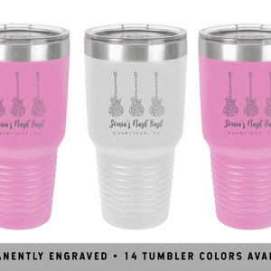 NASHVILLE GUITAR TUMBLER | Nashville Bachelorette Tumbler | Nashville Tennessee | Tennessee Coffee Tumblers | Nashville Bachelorette Party