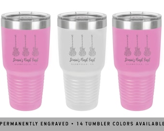 NASHVILLE GUITAR TUMBLER | Nashville Bachelorette Tumbler | Nashville Tennessee | Tennessee Coffee Tumblers | Nashville Bachelorette Party