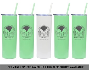SUPER DOPE Skinny Tumbler | Camping Bachelorette Party | Outdoor Bachelorette Gifts | Cannabis Bachelorette Party Cups | 420 Bachelorette