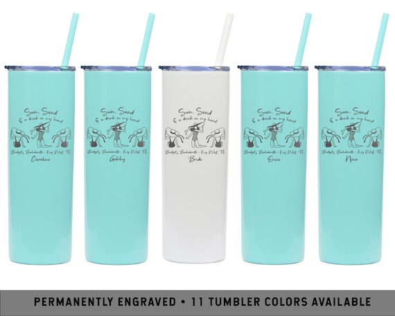 BEACH BACHELORETTE TUMBLERS | Beach Bachelorette Favors | Sun, Sand, Drink in my Hand Cups | Pool Party Bachelorette | Summer Bachelorette