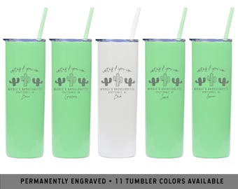 SCOTTSDALE BACHELORETTE FAVORS | Arizona Bachelorette Party | Scottsdale Cactus Tumbler | Phoenix Bachelorette Tumblers | Cactus If You Can