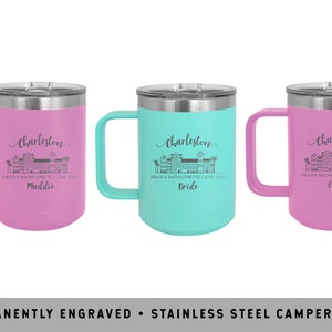 RAINBOW ROW MUG | Charleston Bachelorette Favors | Rainbow Row Coffee Mugs | Charleston Bridesmaid Proposals | Charleston Rainbow Row Favors