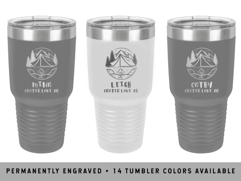 CAMPING COFFEE TUMBLER Camping Vacation Tumbler Outdoor Etsy