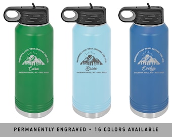 Last Trail Before the Veil Water Bottle | Custom Camping Water Bottle | Personalized Camping Sports Bottle | Custom Camping Water Bottle