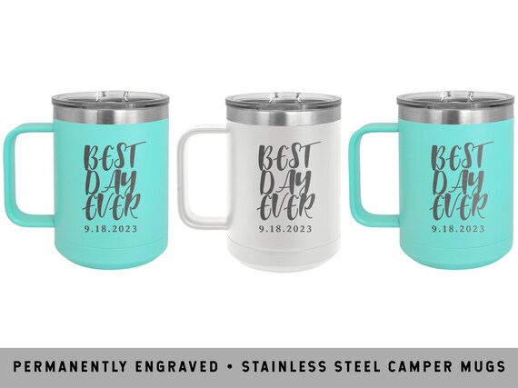 BEST DAY EVER Wedding Mugs | Bridesmaid Proposals |  Wedding Day Mug | Wedding Coffee Cup | Wedding Favors | Bridal Party Mugs | Bride Gift