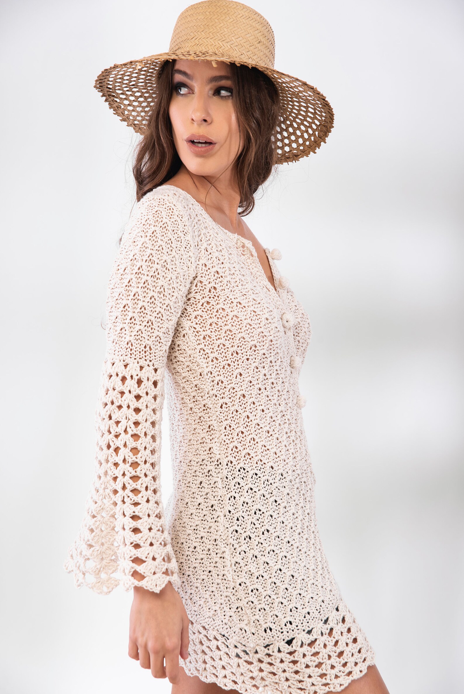 Crochet Dress Boho Woven Dress Handwoven Dress Crochet Etsy