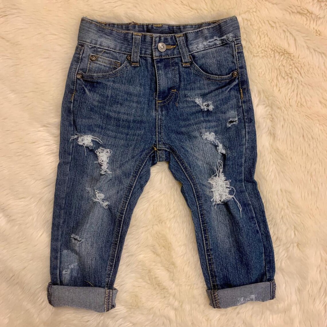 Toddler Boy Distressed Jeans 3T Etsy