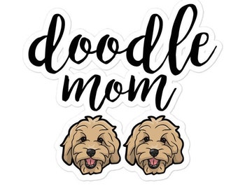 Doodle Mom Sticker, Dog Decal Cute Design (Vinyl, Indoor Use)