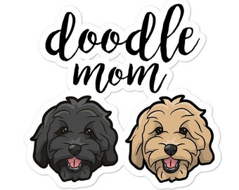 Doodle Mom Sticker: Goldendoodle, Bernedoodle, Labradoodle Designs