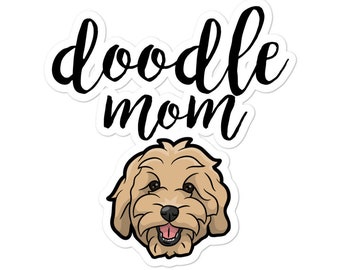 Goldendoodle Mom Sticker, Vinyl Decal (Indoor & Outdoor Use)