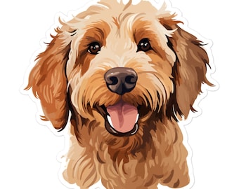 Goldendoodle Sticker: Cute Puppy Vinyl Decal for Laptops & Bottles