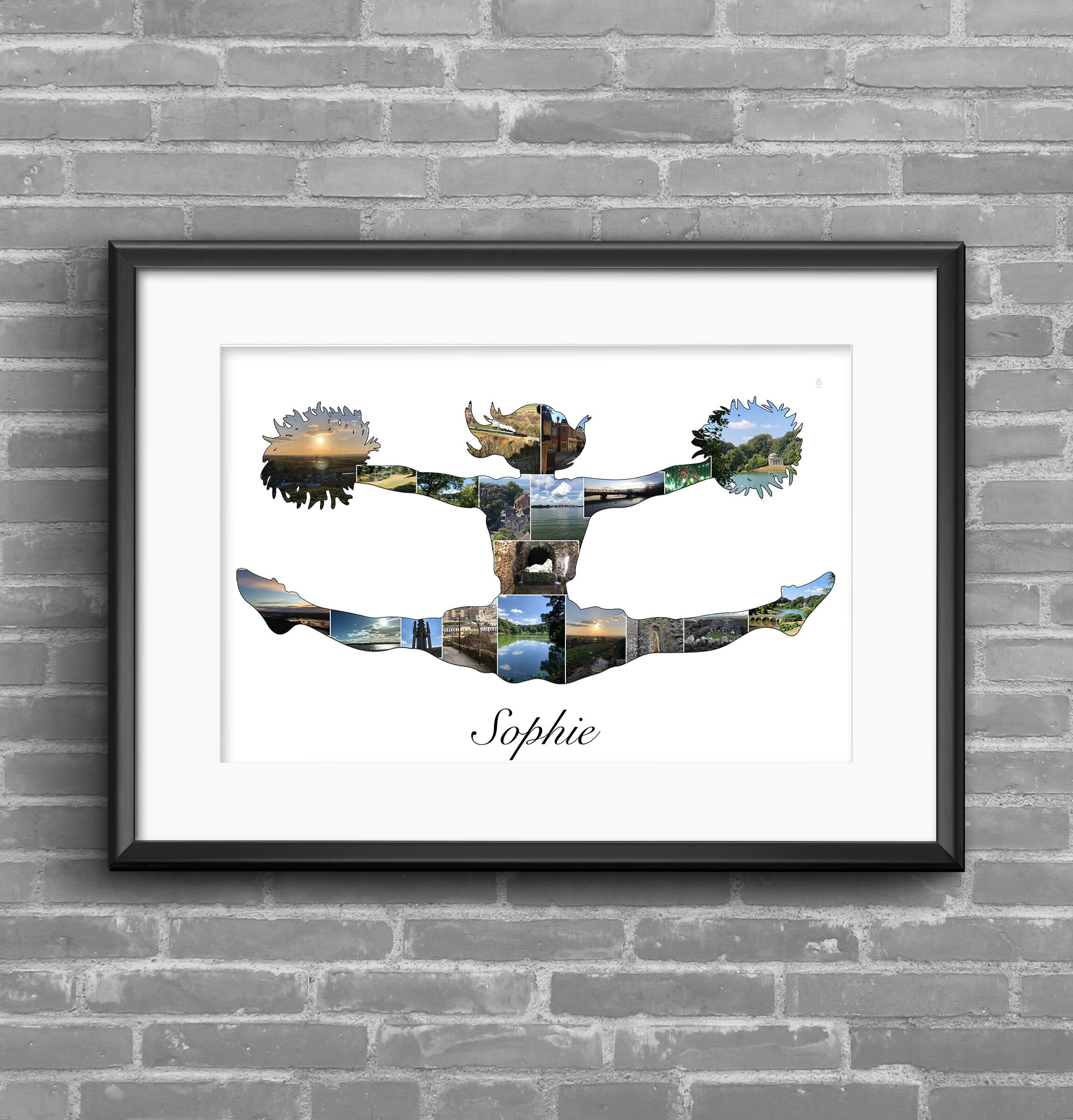 Personalized Collage of a Jumping Cheerleader