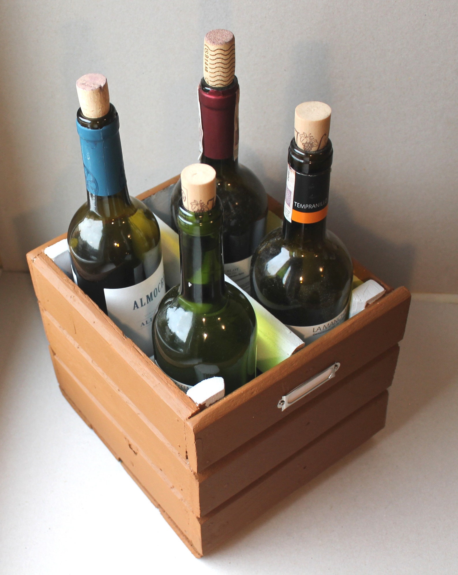 Wooden bottle case Etsy