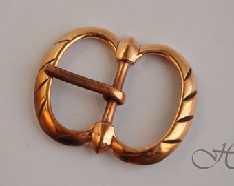 late medieval renaissance bronze belt buckle replica - reenactment - LARP - SCA - costume